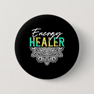 Energie-Heiler Reiki-Meister Yoga Spirituell Chakr Button
