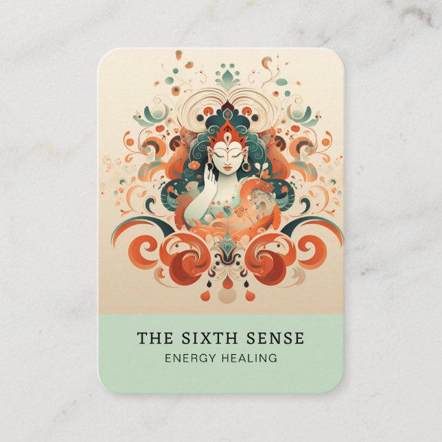 Energie Heiler Reiki Spirituelle Business Card Visitenkarte (Vorderseite)