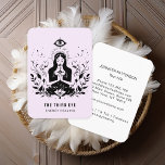 Energie Heiler Reiki Spirituelle Business Card Visitenkarte<br><div class="desc">Das dritte Auge. Illustration eines Auges & einer mystischen Frau. Perfekt für Fachleute, die sich auf Energiearbeit spezialisiert haben, wie Reiki-Praktiker, Massagetherapeuten, Geistesheiler, Autoshakers, Schamanen, Magier und vieles mehr. Bearbeiten Sie Ihr Produkt in wenigen Minuten, indem Sie Ihre Daten hinzufügen. Sie können den Schriftart/die Farbe/die Position mit "Mehr personalisieren" ändern....</div>