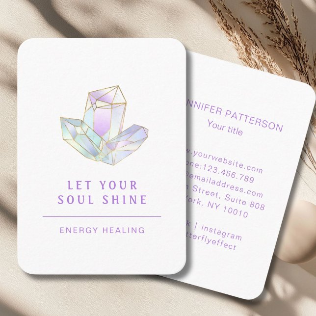 Energie Heiler Reiki Spirituelle Business Card Visitenkarte (Energie Heiler Reiki Spiritual Business Card)