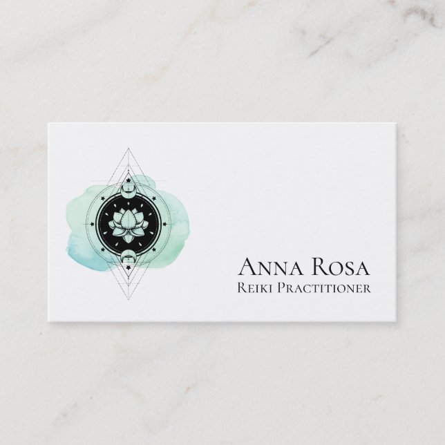 *~* Energie-Heiler Reiki Yoga-Massage-Meditation Visitenkarte (Vorderseite)