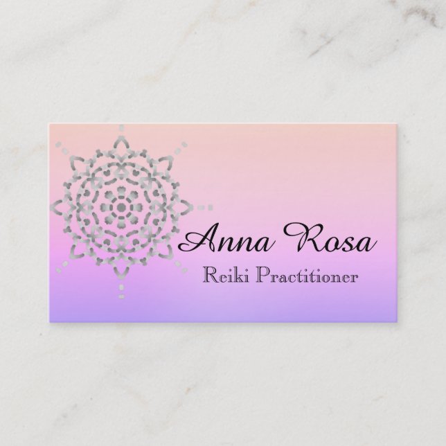 *~* Energie-Heiler Reiki Yoga-Massage-Meditation Visitenkarte (Vorderseite)