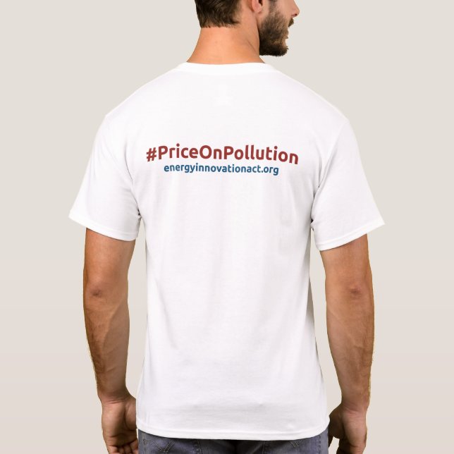 Energie-Innovations-Tat #PriceOnPollution T-Shirt (Rückseite)