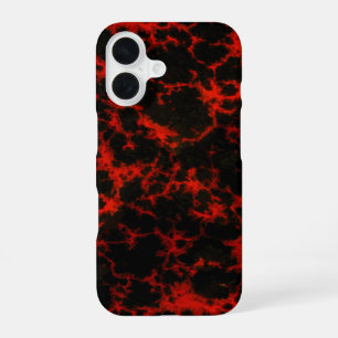 Energie Rot und Schwarze Flammen iPhone 16 Hülle