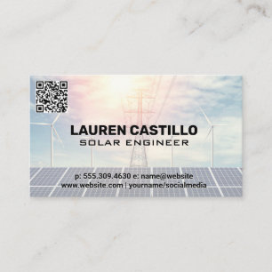 Énergie solaire et éolienne   Carte de visite de c