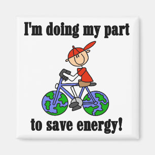Energie Sparen Umwelt T-Shirts und Geschenke Magnet