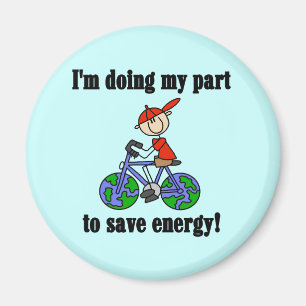 Energie Sparen Umwelt T-Shirts und Geschenke Magnet