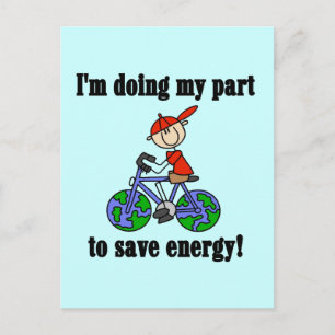 Energie Sparen Umwelt T-Shirts und Geschenke Postkarte