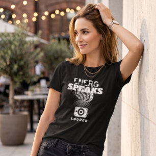 Energie von Frauen spricht lauter Musiklautspreche T-Shirt