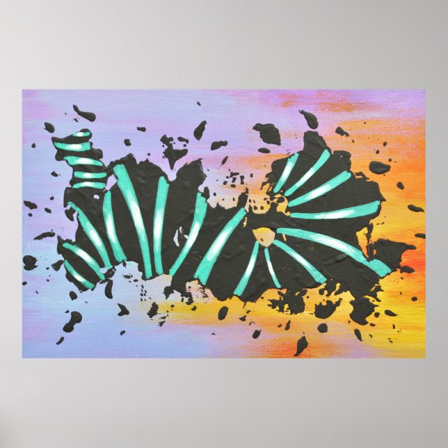 Energiecode Abstract Zeitgenössische Wandkunst Pos Poster (Vorne)