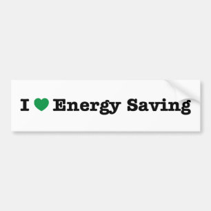 Energieeinsparung der Liebe I Autoaufkleber