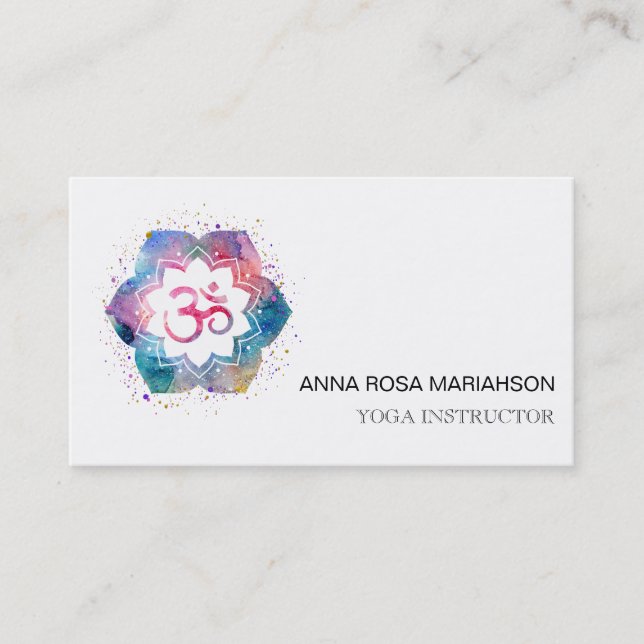 *~* Energiehändler Reiki Crystal Yoga Reiki Master Visitenkarte (Vorderseite)