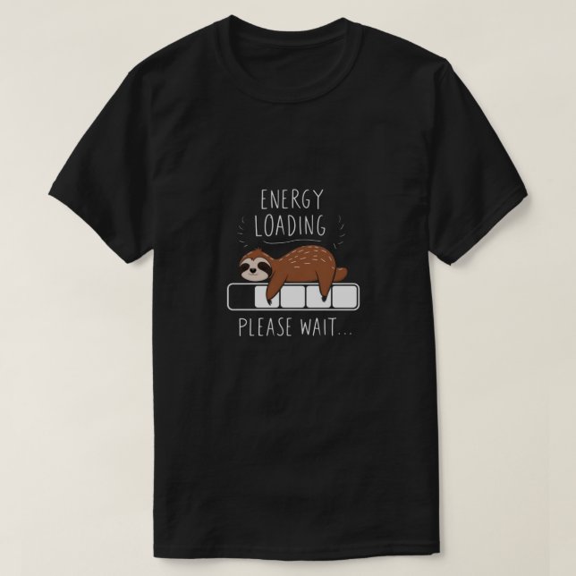 Energieladung bitte warten! T-Shirt (Design vorne)