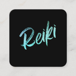 *~* Energiereshaler Reiki Master Practitioner Heil Quadratische Visitenkarte