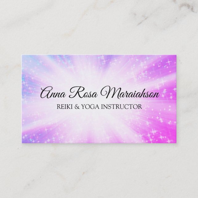 *~* Energierohungen Heilschlamm Glitzern Reiki Visitenkarte (Vorderseite)