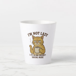 Energiesparmodus-Katze Latte-Mug Milchtasse