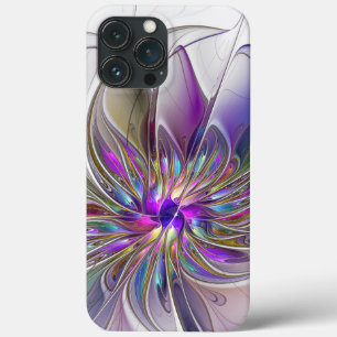 Energische, farbenfrohe abstrakte fraktale Blumenk Case-Mate iPhone Hülle