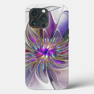 Energische, farbenfrohe abstrakte fraktale Blumenk Case-Mate iPhone Hülle