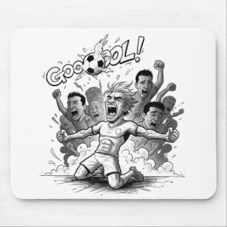 Energische Fußball-Torfeier-Mauspad Mousepad
