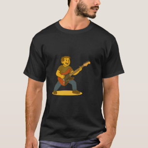 Energischer Mann spielt Gitarre T-Shirt