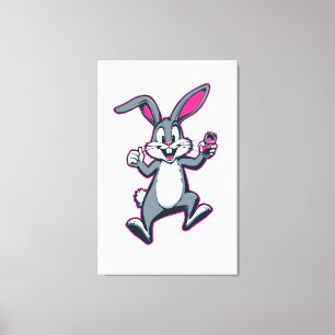 Energy Bunny Leinwand – Niedliche Kaninchen‑Kinder