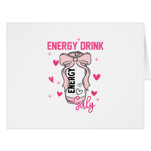 Energy Drink Girly Funny Drink Lover Design (Vorderseite (Horizontal))