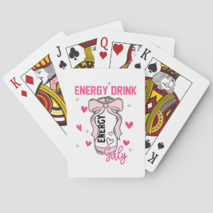 Energy Drink Girly Funny Drink Lover Design Spielkarten