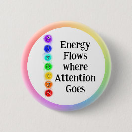 Energy Flows Chakra Alignment Spiritual Awareness Button