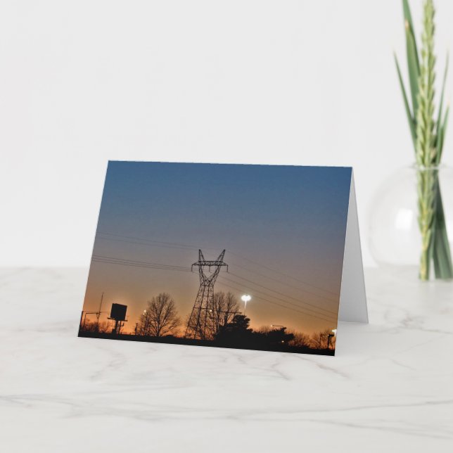 "Energy Park Power at Sunset" - Wohlfühlkarte Karte (Vorderseite)