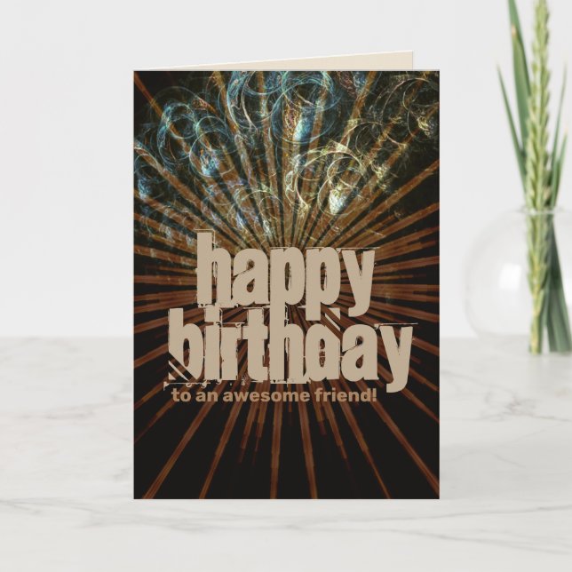 Energy Ray Bubbles Bonne carte d'anniversaire (Devant)