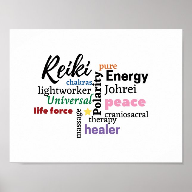Energy Worker and Massage Therapeut Wall Art Poster (Vorne)