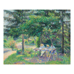 Enfables attablés dans le jardin Camille Pissarro Fotodruck
