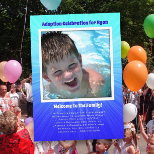Enfant aîné Adoption Party Photo Invitation Modèle