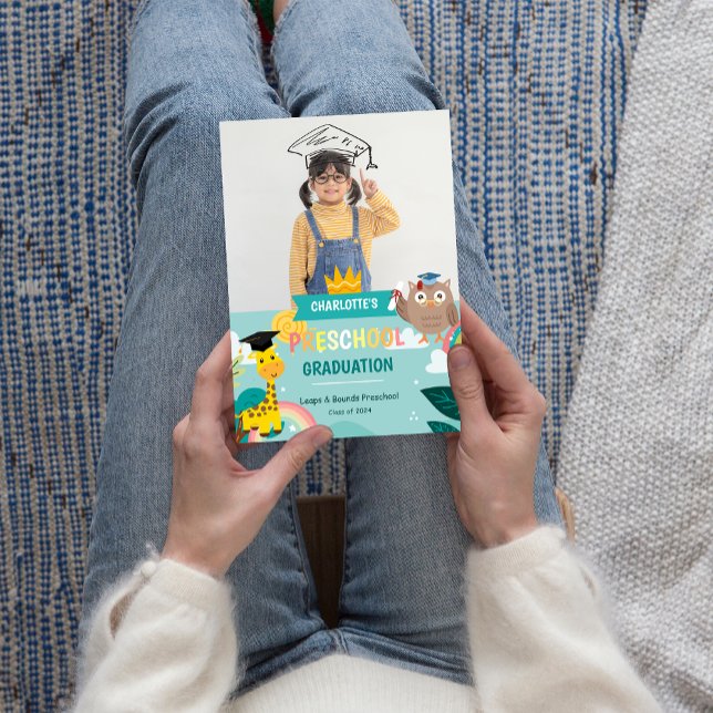 Enfant animal Faire-part de la photo de l'école ma (Créateur téléchargé)