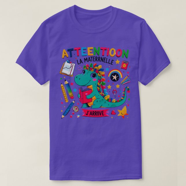 Enfant Attention La Maternelle Jarrival Maternelle T-Shirt (Design vorne)