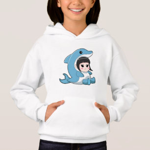 Enfant avec costume de dauphin