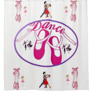 enfant danse blanc rose pur douche rideau filles