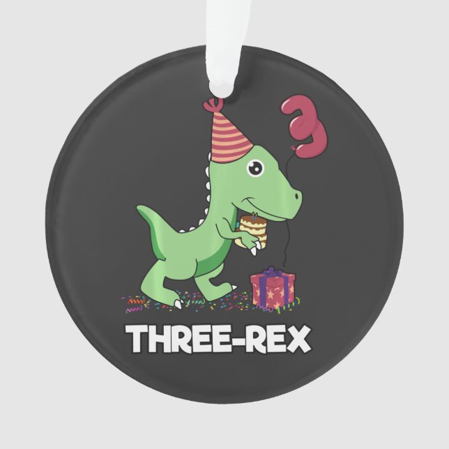 Enfant de 3 ans Anniversaire Dinosaur Enfants de 3 (devant)