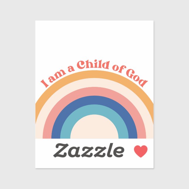 Enfant de Dieu Stickers chrétiens | Arc en ciel (Feuille)