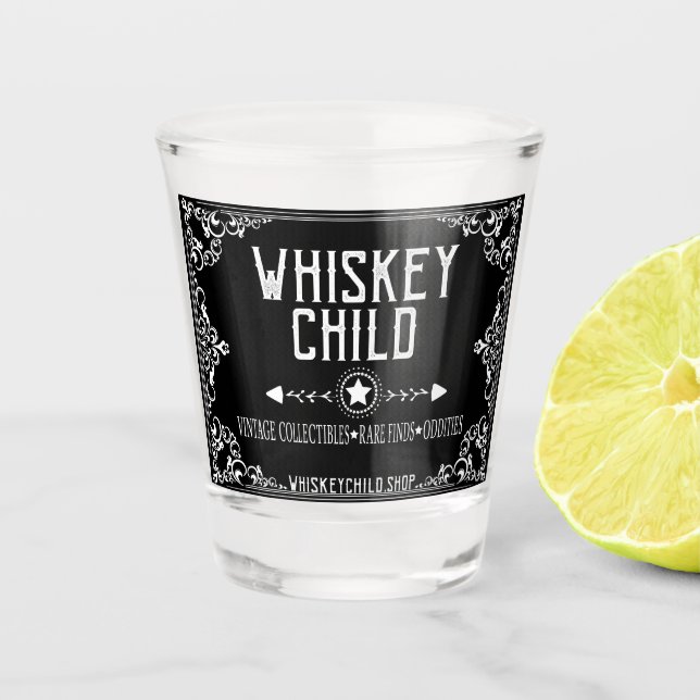 ENFANT de WHISKEY - verre à liqueur vintage (Devant)