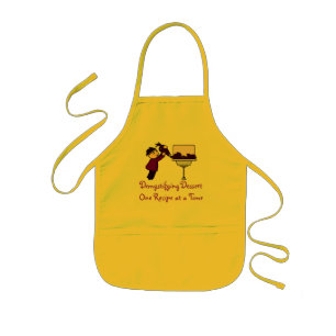 Enfant Démystifier et logo sur le tablier