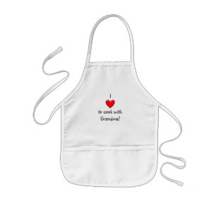 Enfant J'aime faire cuire avec le tablier de grand-maman