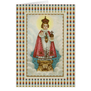 Enfant Jésus de Prague carte religieuse