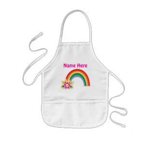 Enfant Joli tablier personnalisé d'arc-en-ciel pour des