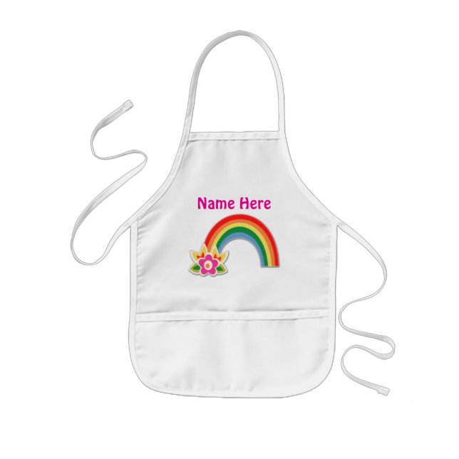 Enfant Joli tablier personnalisé d'arc-en-ciel pour des (Devant)