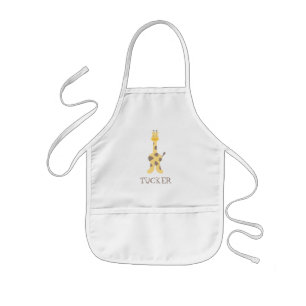 Enfant La girafe badine le tablier