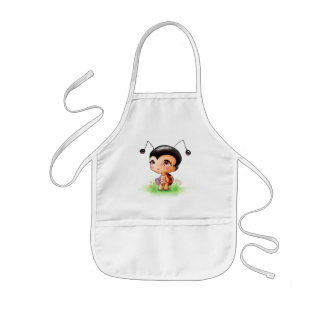 Enfant Petit tablier de fille de coccinelle