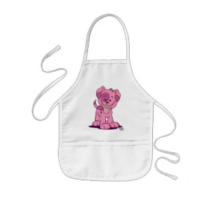 Enfant Petit tablier rose de cuisine de chiot