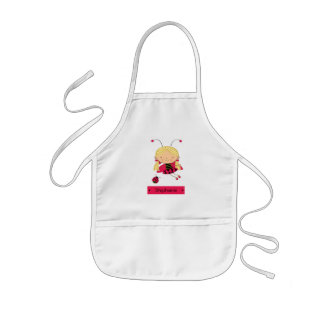 Enfant Petite tablier personnalisé par fille mignonne de
