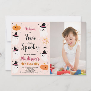 Enfant quatre enfants Halloween Invitation d'anniv